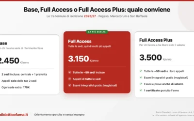 Base, Full Access o Full Access Plus: quale formula conviene per l’università telematica